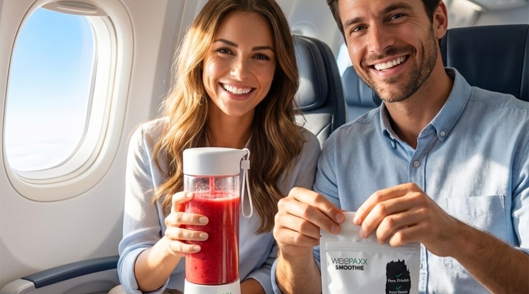 Smoothie im Flugzeug